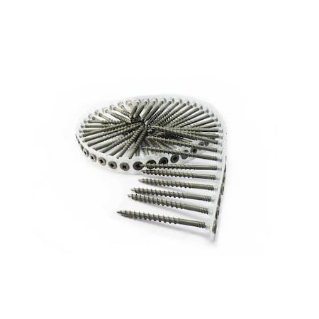 B&C Eagle No. 8 x 2-1/2in. Grey Collated Exterior Wood Screws, No. 2 Square Drive, 1000PK CS8X212EXT